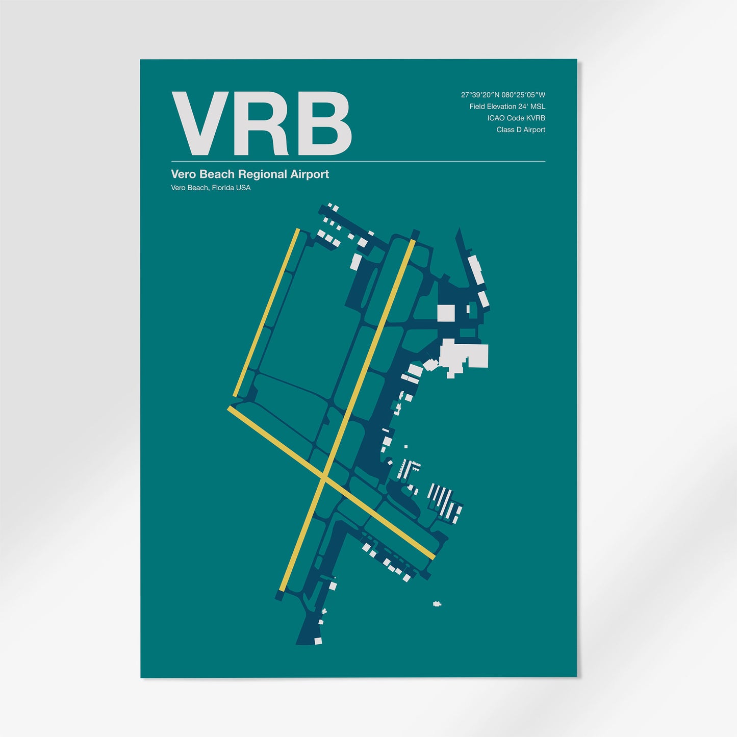 VRB | Vero Beach - 12×18" - Mid - Century Moss - No Frame