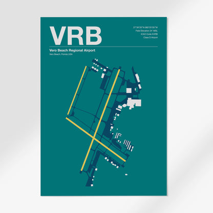 VRB | Vero Beach - 12×18" - Mid - Century Moss - No Frame