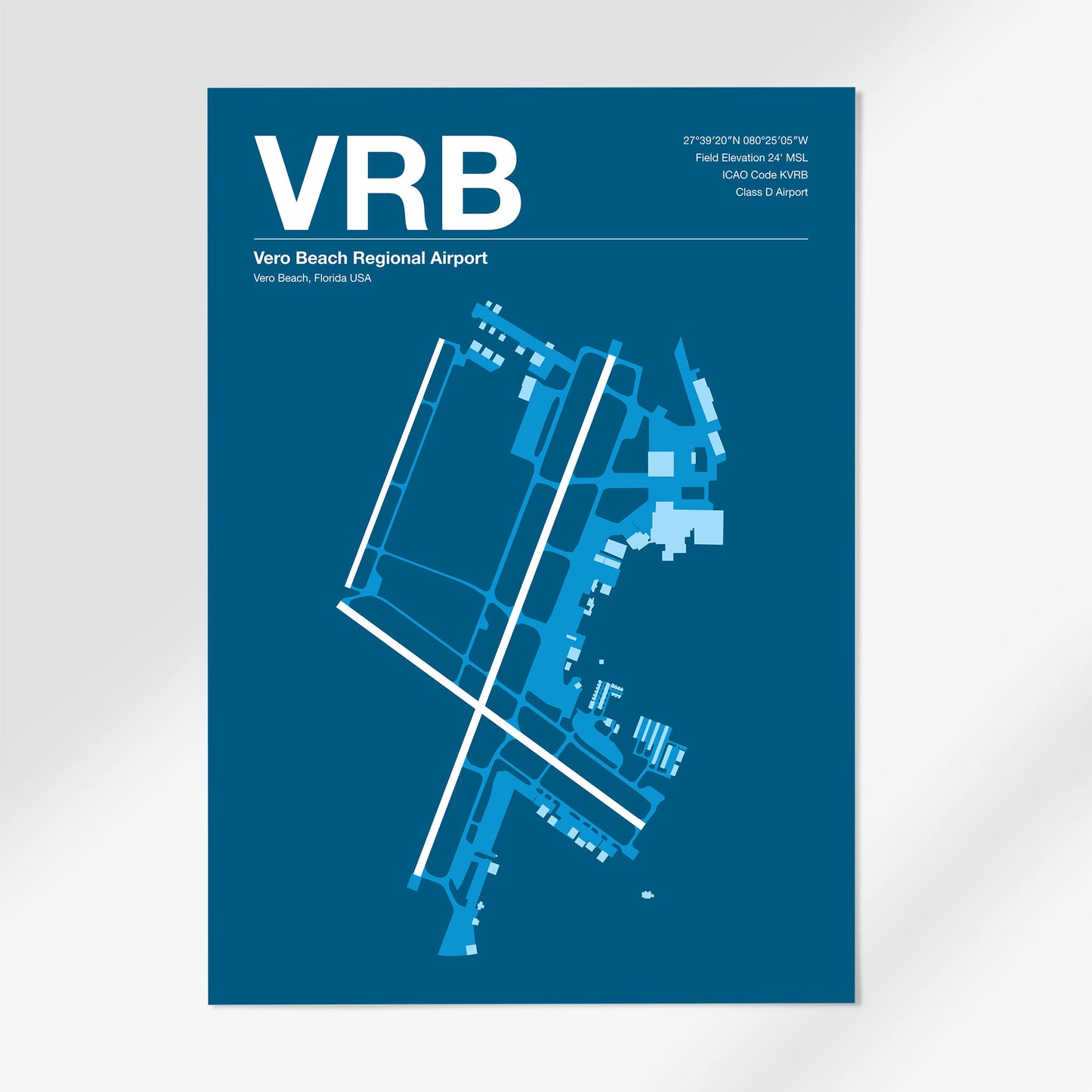 VRB | Vero Beach - 12×18" - Skyline Blue - No Frame