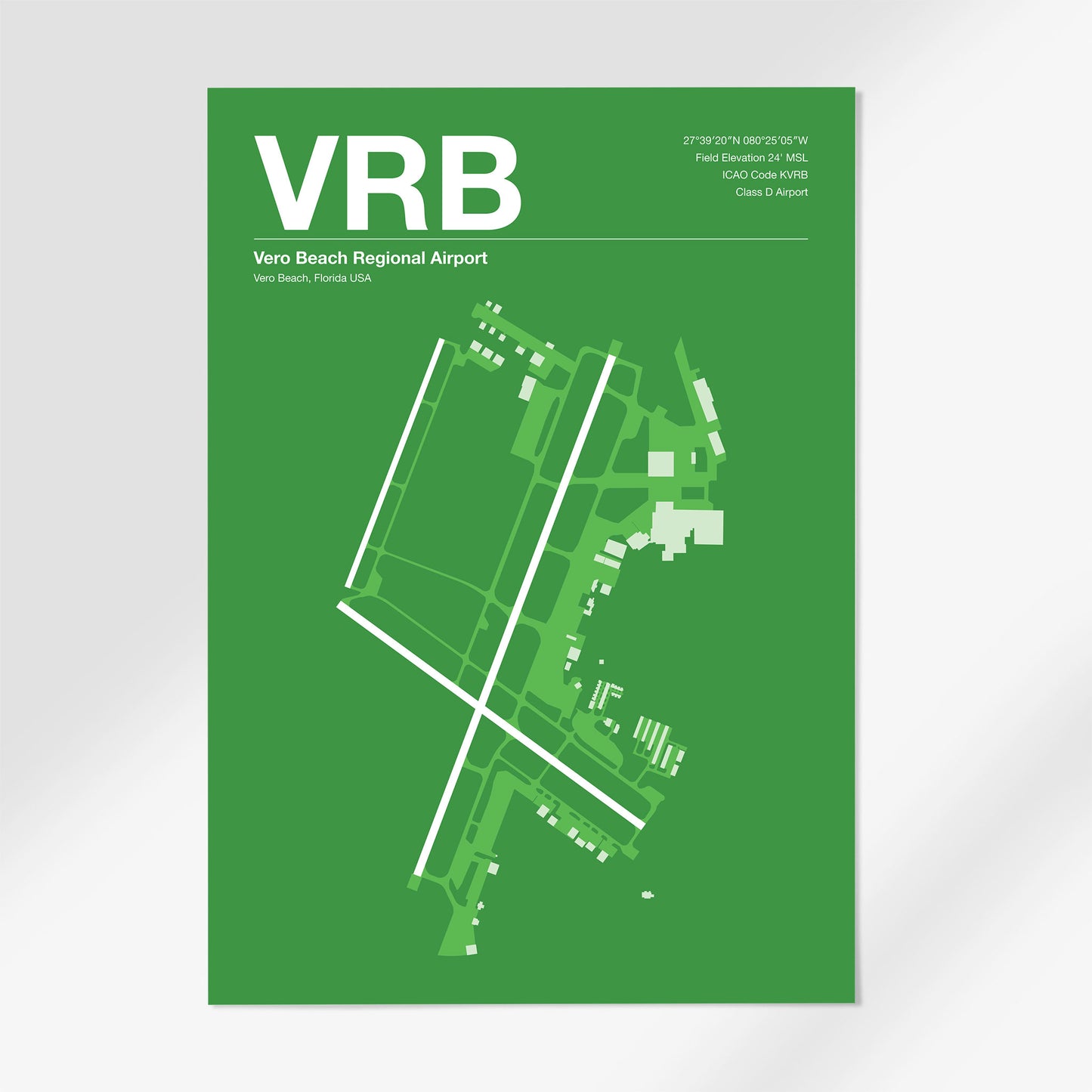 VRB | Vero Beach - 12×18" - Overland Green - No Frame