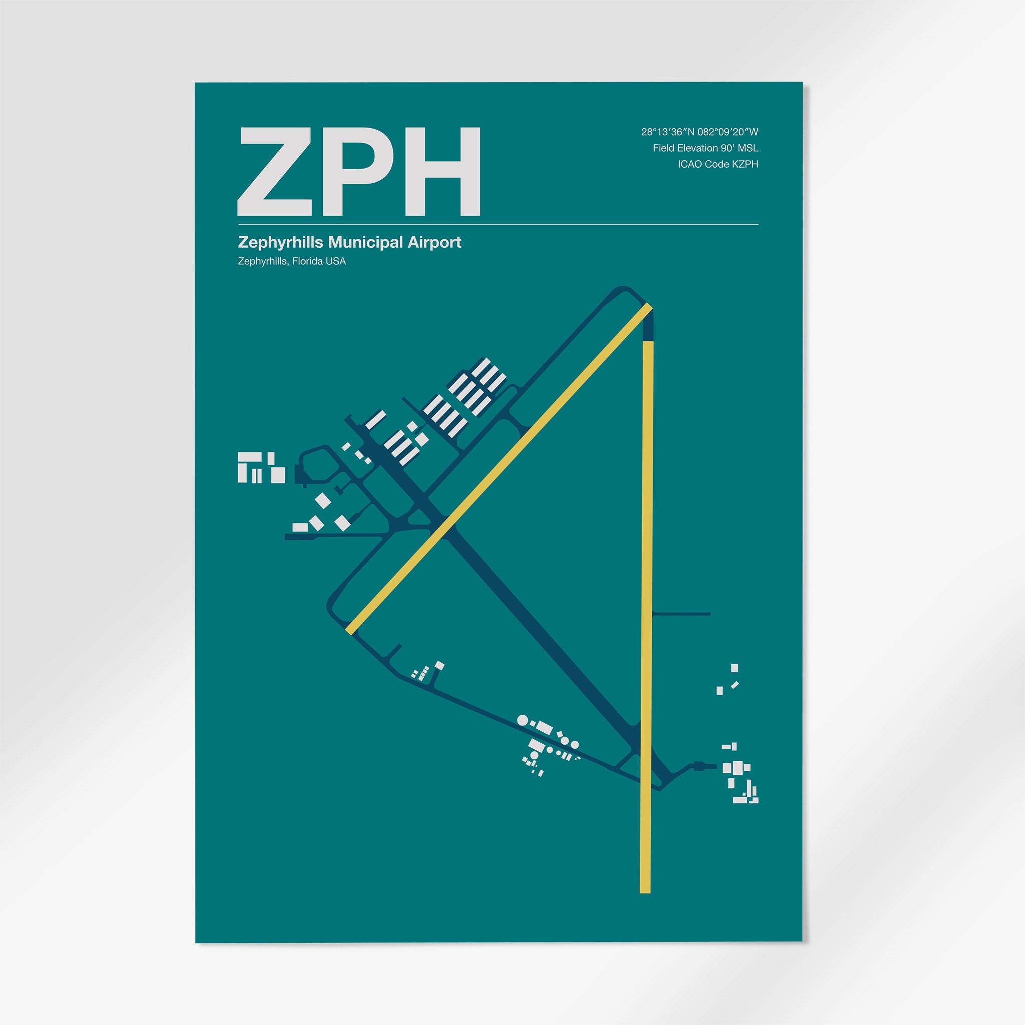 ZPH | Zephyrhills - 24×36" - Mid - Century Moss - No Frame