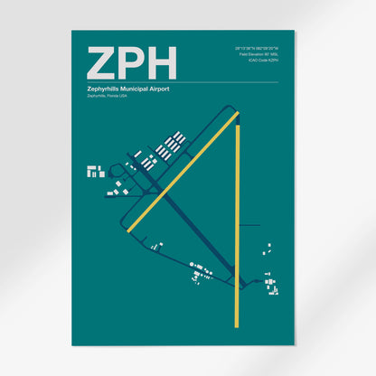 ZPH | Zephyrhills - 24×36" - Mid - Century Moss - No Frame