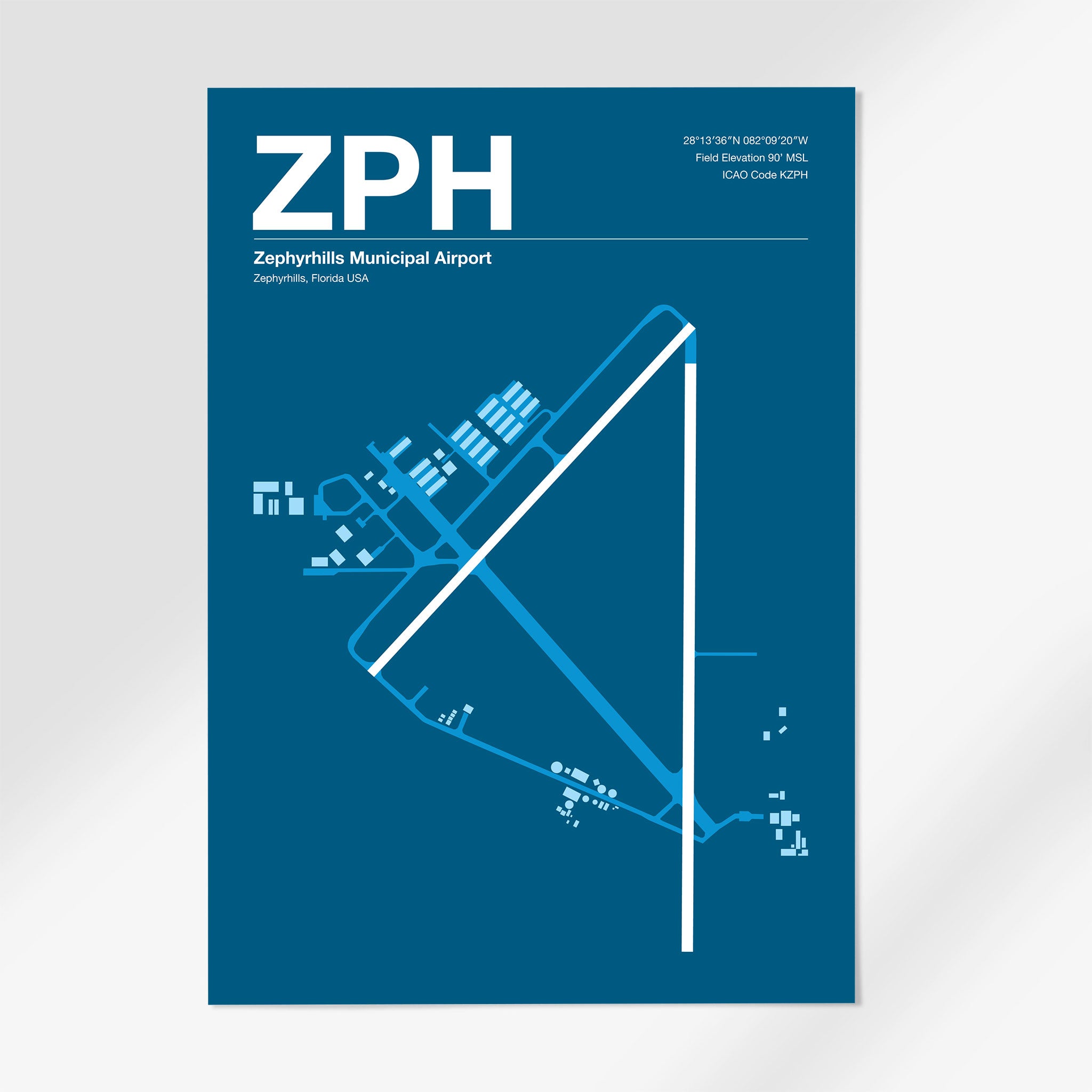 ZPH | Zephyrhills - 24×36" - Skyline Blue - No Frame